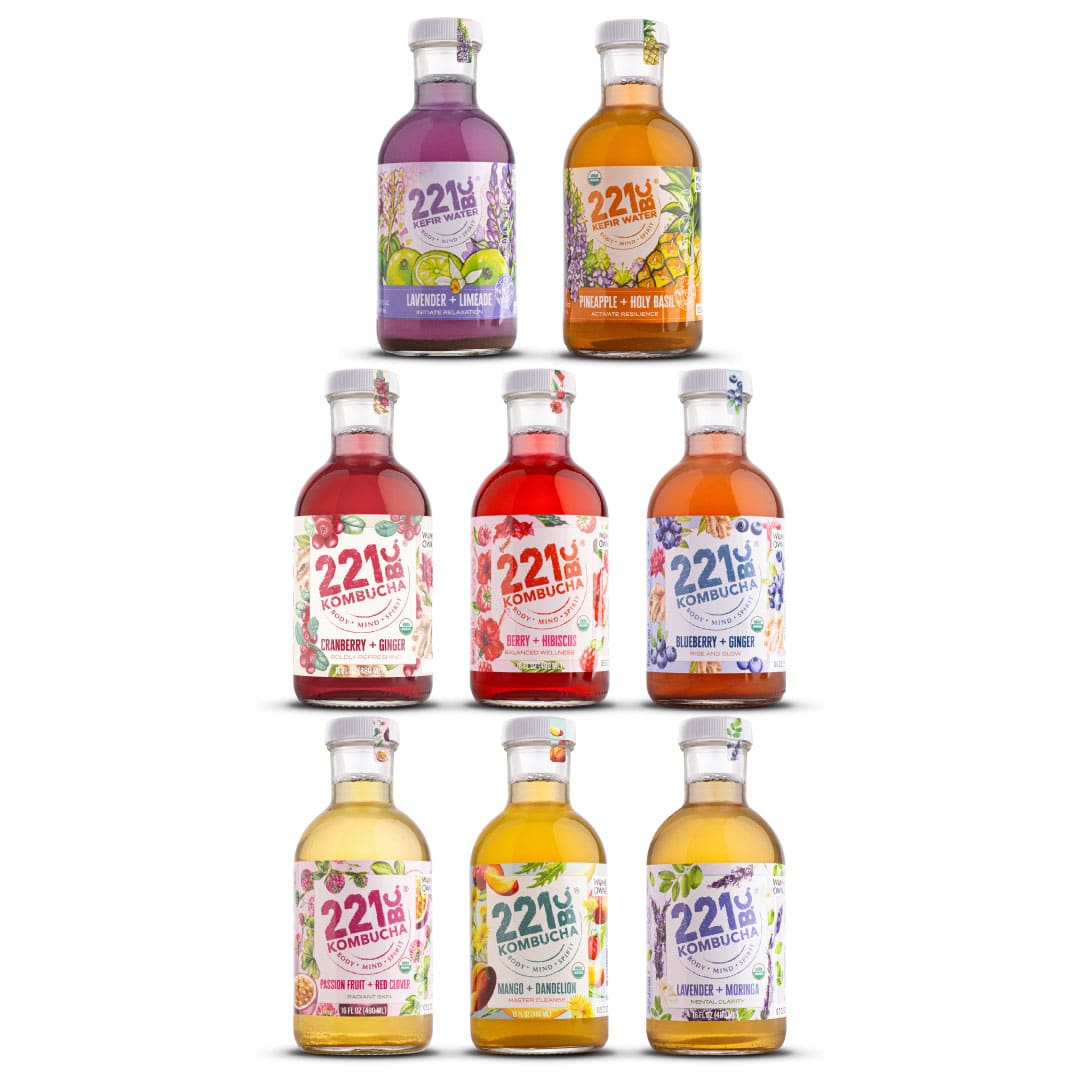 Kombucha + Kefir Water Sampler