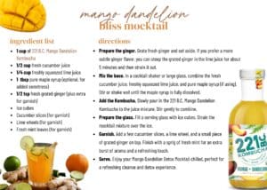 Mango mocktaill recipe card