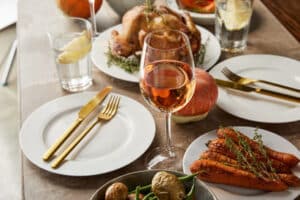 thanksgiving table with carrots