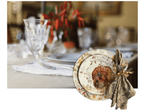 Pottery Barn Thanksgiving hosting placesetting