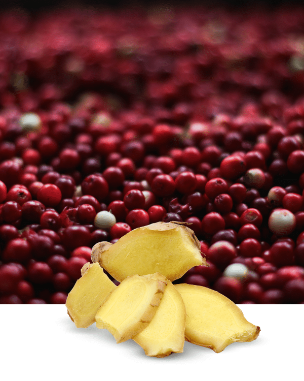 cranberries and ginger