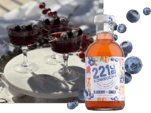 Blue evening mocktail