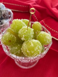 New Year’s Berry Hibiscus Kombucha or Prosecco-Soaked Frozen Grapes
